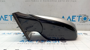 Left side mirror assembly for Hyundai Santa FE Sport 13-16 pre-restyling, 5 pins, silver, scratches, scratches on glass, chips
