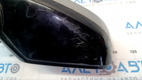 Left side mirror assembly for Hyundai Santa FE Sport 13-16 pre-restyling, 5 pins, silver, scratches, scratches on glass, chips