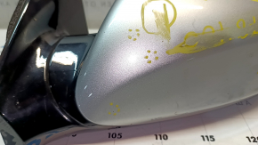 Left side mirror assembly for Hyundai Santa FE Sport 13-16 pre-restyling, 5 pins, silver, scratches, scratches on glass, chips