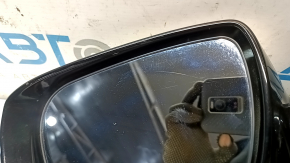 Left side mirror assembly for Hyundai Santa FE Sport 13-16 pre-restyling, 5 pins, silver, scratches, scratches on glass, chips