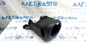 Audi Q3 83A 19-25 steering column trim, 2 pieces, black, torn leather
