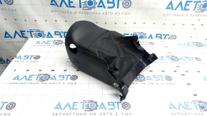 Audi Q3 83A 19-25 steering column trim, 2 pieces, black, torn leather