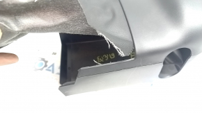 Audi Q3 83A 19-25 steering column trim, 2 pieces, black, torn leather