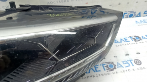 Right front headlight assembly for Audi Q3 83A 19-25 LED with signature DRL, sand