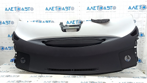 Front dashboard with AIRBAG for Toyota Prius 50 17-22, black and gray, with a small display and a glove compartment, in need of dry cleaning, scratches on the glove compartment, rusty squib