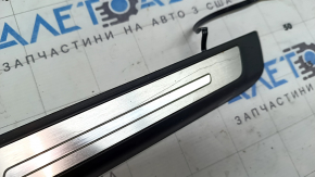 Audi Q3 83A 19-25 black outer door sill trim with backlight, S-Line, chrome, needs cleaning, scratches, scuffed