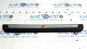 Audi Q3 83A 19-25 black outer door sill trim with backlight, S-Line, missing backlight, scratches, scuffed