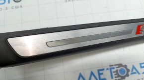 Audi Q3 83A 19-25 black outer door sill trim with backlight, S-Line, missing backlight, scratches, scuffed