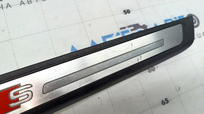 Audi Q3 83A 19-25 black outer door sill trim with backlight, S-Line, missing backlight, scratches, scuffed