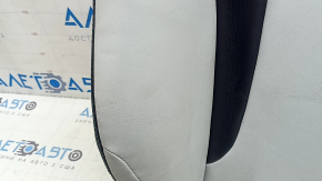 Toyota Prius 50 19-22 heated passenger seat back panel, black and gray leather, needs cleaning, wrinkled
