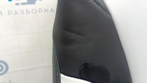 Toyota Prius 50 19-22 heated passenger seat back panel, black and gray leather, needs cleaning, wrinkled