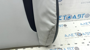 Toyota Prius 50 19-22 driver's seat back upholstery, heated, black and gray leather, needs cleaning, wrinkled