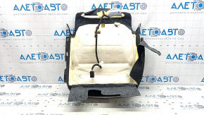 Driver's seat cushion upholstery for Toyota Prius 50 19-22, heated, black and gray leather, needs cleaning, wrinkled
