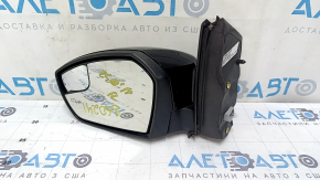 Left side mirror assembly for Ford Escape MK3 2017-2019, 5-pin, heated, black, scratched