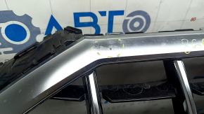 Radiator grill assembly for Audi Q3 83A 19-25, gloss black with matte chrome, with emblem, sand, chips