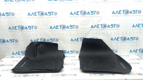 Set of floor mats for Toyota Prius 50, 16-22 mm, black rubber