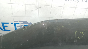 Audi Q3 83A 19-23 S-Line front bumper lip, graphite LX7G, worn, scratches, broken fasteners