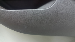 Front right door panel for a Chrysler Pacifica 17-20, gray with brown leather, brown leather armrest, with overlays, with a handle, scratches, scuffs, needs cleaning