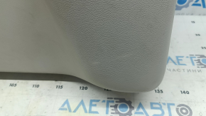 Rear left door panel for a Chrysler Pacifica 17-24, under the curtain, gray with black leather, scratches, scuffs