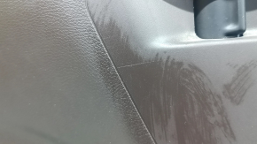 Rear left door panel for a Chrysler Pacifica 17-24, under the curtain, gray with black leather, scratches, scuffs
