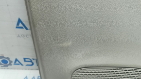 Rear left door panel for a Chrysler Pacifica 17-24, under the curtain, gray with black leather, scratches, scuffs