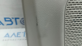 Rear left door panel for a Chrysler Pacifica 17-24, under the curtain, gray with black leather, scratches, scuffs