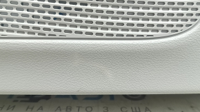 Rear left door panel for a Chrysler Pacifica 17-24, under the curtain, gray with black leather, scratches, scuffs