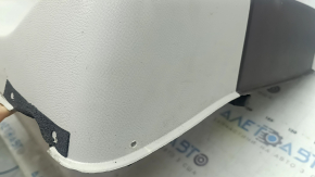 Rear left door panel for a Chrysler Pacifica 17-24, under the curtain, gray with black leather, scratches, scuffs