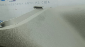 Lower left arch trim for a Chrysler Pacifica 17-24, front part under the curtain, gray, with a brown insert, scratches, needs cleaning, plastic has turned white