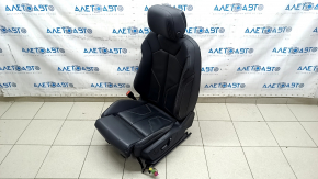 Audi Q3 83A 19-25 driver's seat with airbag, S-Line, electric, heated, black leather, Alcantara inserts, white stitching, scratches on plastic