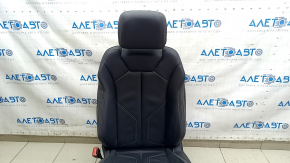 Audi Q3 83A 19-25 driver's seat with airbag, S-Line, electric, heated, black leather, Alcantara inserts, white stitching, scratches on plastic