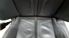 Audi Q3 83A 19-25 driver's seat with airbag, S-Line, electric, heated, black leather, Alcantara inserts, white stitching, scratches on plastic