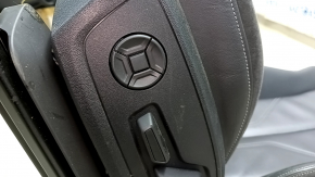 Audi Q3 83A 19-25 driver's seat with airbag, S-Line, electric, heated, black leather, Alcantara inserts, white stitching, scratches on plastic