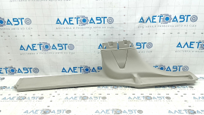 Front left door sill trim for Chrysler Pacifica 17-24, gray, needs cleaning, worn, broken fastener