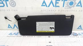 Right sun visor for Audi Q3 83A 19-25, black, without hook, for backlighting, broken mount