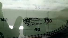 Rear left window, blind glass, Chrysler Pacifica 17-24 tinted, scratched