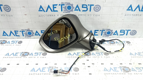 Left side mirror assembly for Chrysler Pacifica 17-20, heated, black, BSM, 7-pin