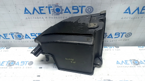 Right rear bumper guard for Toyota Prius 50 16-22 is dented and torn.