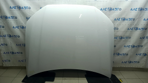 Bare hood of an Audi Q7 16-25 aluminum, white LS9R, paint chip
