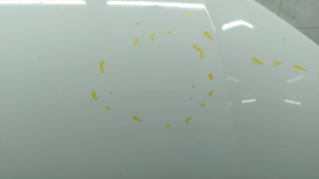 Bare hood of an Audi Q7 16-25 aluminum, white LS9R, paint chip