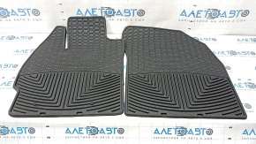 Set of floor mats for Toyota Prius 50 16-22 rubber, black, WEATHER TECH, driver's side, worn
