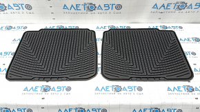 Set of floor mats for Toyota Prius 50 16-22 rubber, black, WEATHER TECH, driver's side, worn