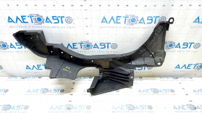 The right fuel tank guard for a Toyota Prius 50 19-22 AWD has a torn mount.