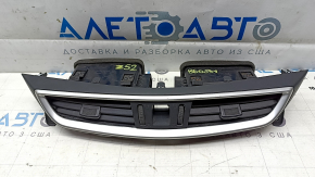 Nissan Murano z52 19-24 black and chrome dashboard air vent, central, scratches, chrome deformation