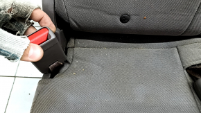 Rear seats, 3rd row, left, Chrysler Pacifica 17-20, manual, 60/40, cloth, brown, dry clean, dented