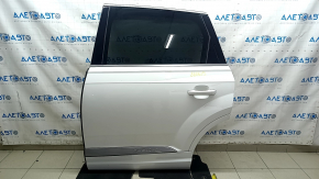 Complete rear left door for an Audi Q7 16-25 aluminum, keyless, door closer, tinted, under the curtain, Quattro trim, white LC9A, dented