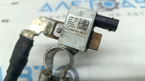 Negative terminal of the Audi Q3 83A 19-25 battery with a sensor