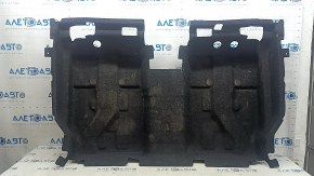 Chrysler Pacifica 2nd row seat floor covering, black, type 2, needs cleaning, torn, worn