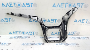 Ford C-max MK2 13-17 center lower dashboard trim, gray, gloss black, 2 parts, scratches