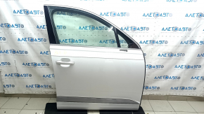 Front right door assembly for Audi Q7 16-19, aluminum, keyless, door closer, white LC9A, matte gray trim
